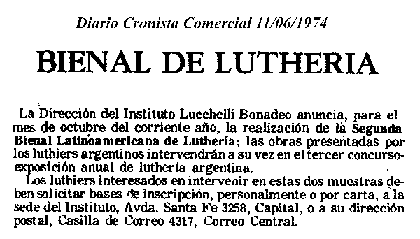 1974 - Bienal de Lutheria