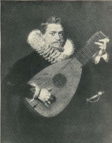 Hombre tocando la mandolina. Autor desconocido, Museo de Troyes, Francia.